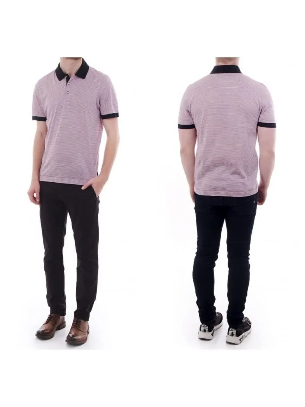 Ted Baker London Beagle Striped Ribstart Polo Top